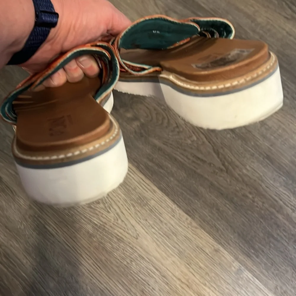 ROAN Women's Burnt Red Slide Slip on Sandals Size 9 - Picture 8 of 12